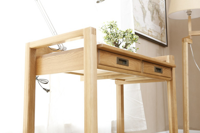 2021 New Design Modern Stye Natural Solid Oak Desk for Home furniture
