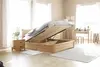 2021 New Design Modern Stye Natural Solid Oak Double Bed With Storage for Bedroom furniture