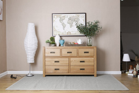 2021 New Design Modern Stye Natural Solid Oak Chest of Drawers Wide 3+4 Drawer Chest  for Home furniture