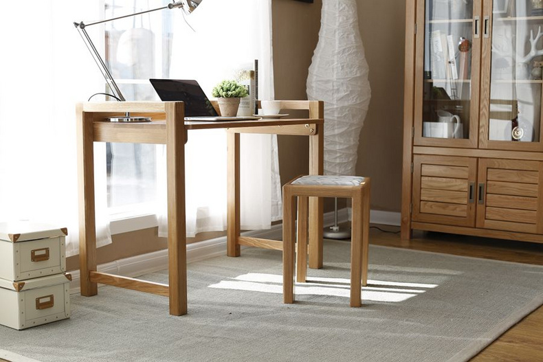 2021 New Design Modern Stye Natural Solid Oak Study Desk for Home furniture