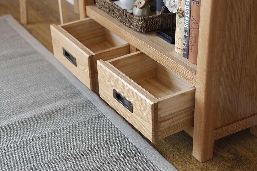 2021 New Design Modern Stye Natural Solid Oak Bookcase for Home furniture