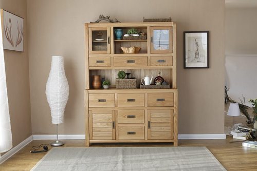 2021 New Design Modern Stye Natural Solid Oak Large Sideboard Cabinet  for Home furniture