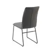 Dark Grey Leather Dining Chairs