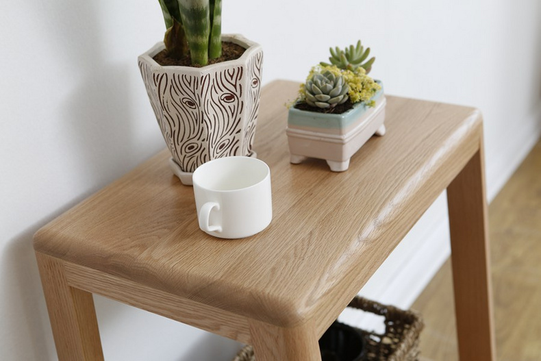 2021 New Design Nordic Stye Natural Solid Oak   TV side cabinet  for Home furniture
