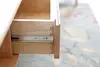 2021 New Design Nordic Stye Natural Solid Oak    double drawer  coffee table