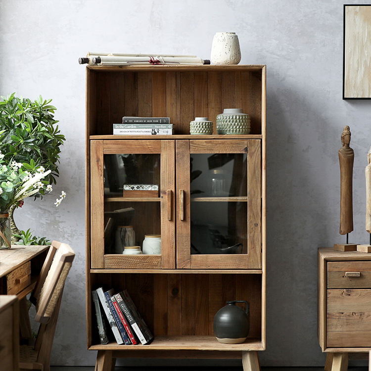 CABINET WITH TWO GLASS DOORS