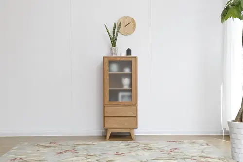 2021 New Design Nordic Stye Natural Solid Oak    1.2m side cabinet for living room storage cabinet