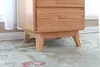 2021 New Design Nordic Stye Natural Solid  Wood  high 5 Drawer Chest Storage Cabinet