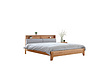 2021 New Design Nordic Stye Natural Solid  WoodKing Size Bed with soft bed head for Bedroom furniture