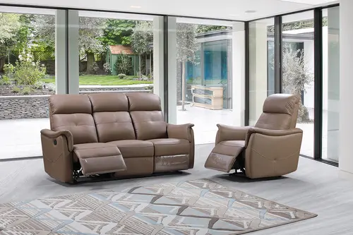 Model 9838 manual recliner sectional sofa