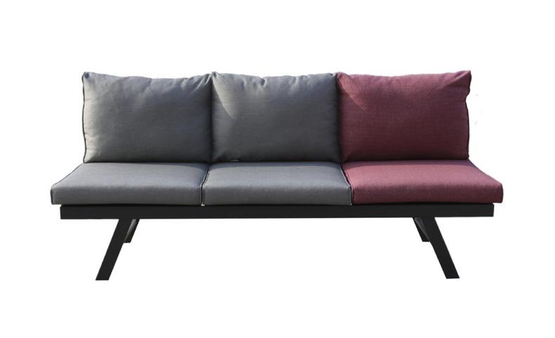 ATLAS 3-seater sofa with table/footstool