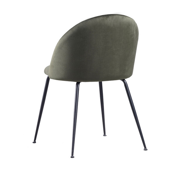 Orange Velvet Dining Chair--FYC192