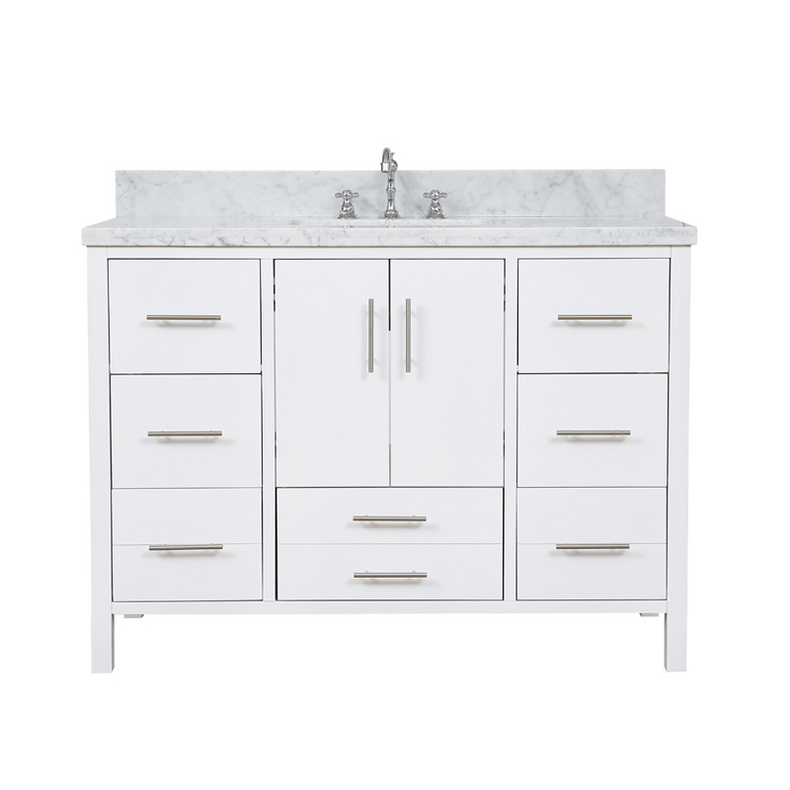 American Modern Style 48 inch Solid Wood Bathroom Vanity