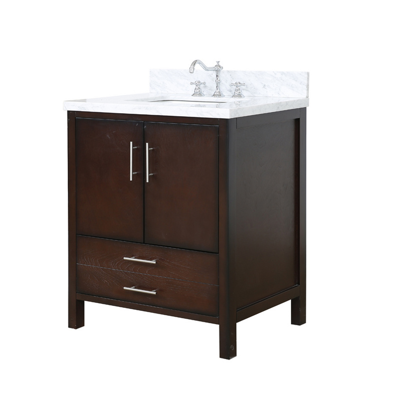 American Modern Style 30 inch Solid Wood Bathroom Vanity