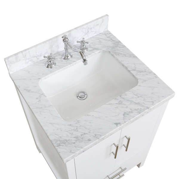 American Modern Style 24 inch Solid Wood Bathroom Vanity