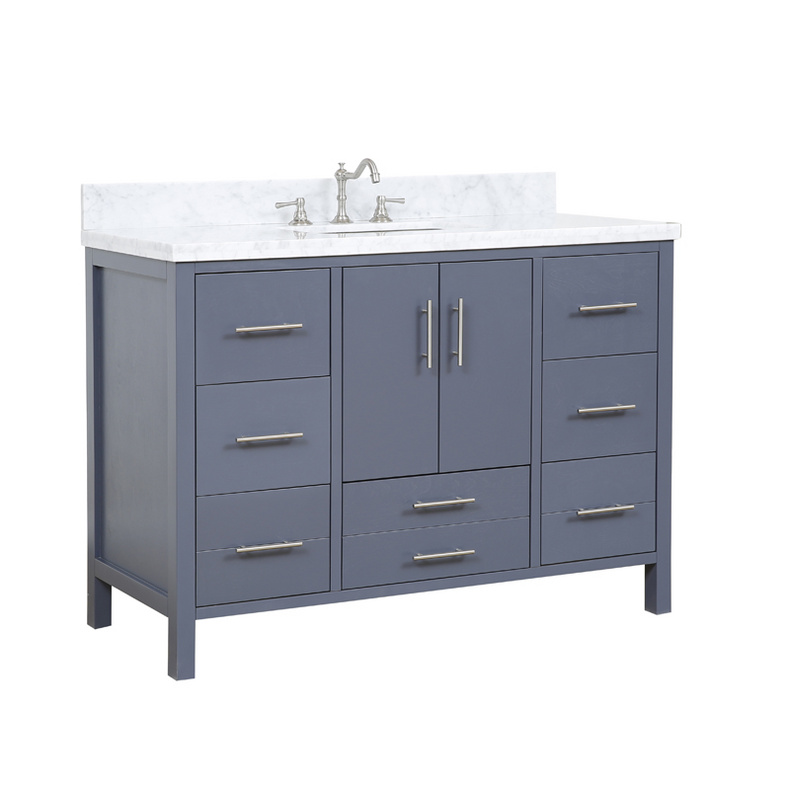 American Modern Style 48 inch Solid Wood Bathroom Vanity