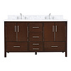 American Modern Style 60 inch Solid Wood Bathroom Vanity-Double sinks