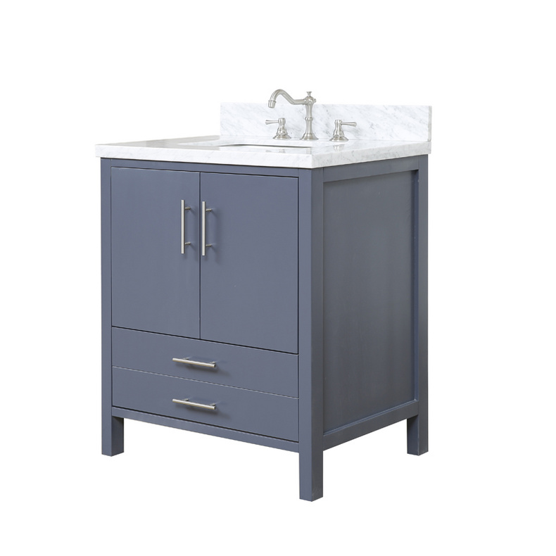 American Modern Style 30 inch Solid Wood Bathroom Vanity