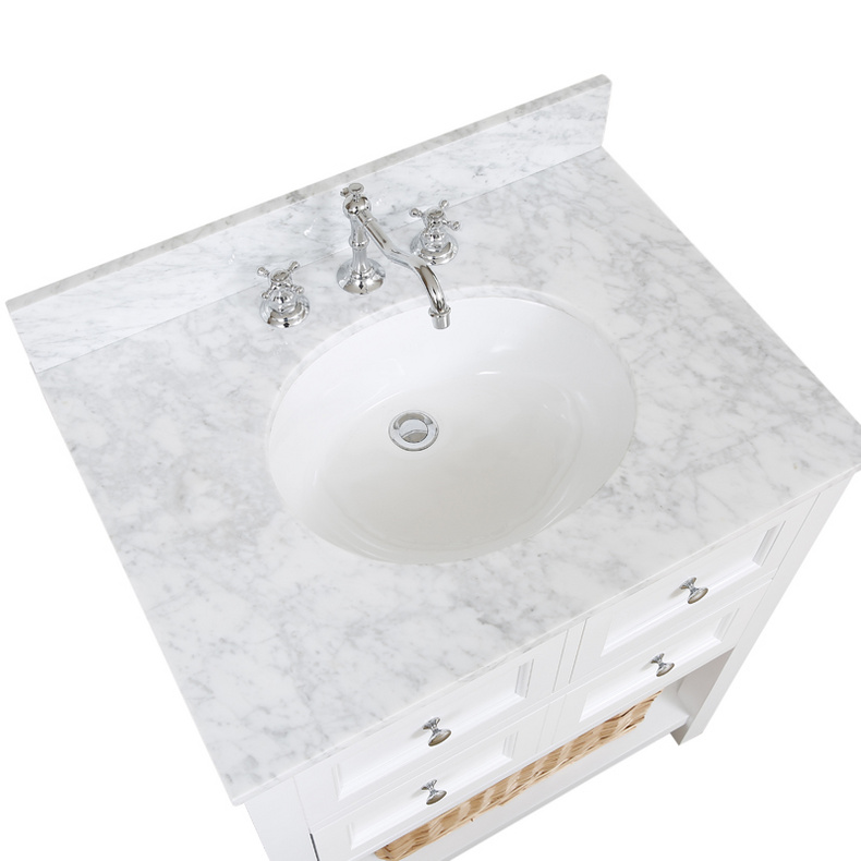 American Modern Style 30 inch Solid Wood Bathroom Vanity
