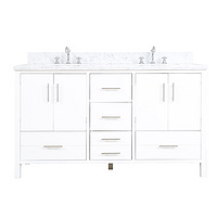 American Modern Style 60 inch Solid Wood Bathroom Vanity-Double sinks