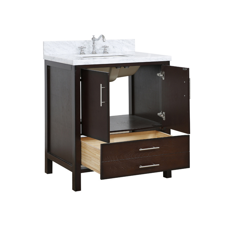 American Modern Style 30 inch Solid Wood Bathroom Vanity