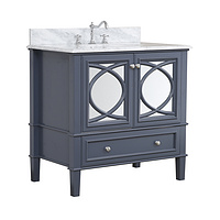 American Modern Style 36 inch Solid Wood Bathroom Vanity