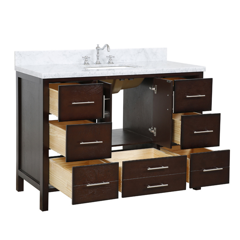 American Modern Style 48 inch Solid Wood Bathroom Vanity