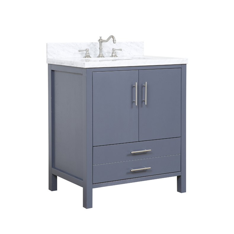 American Modern Style 30 inch Solid Wood Bathroom Vanity