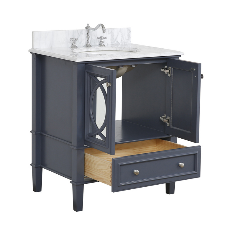 American Modern Style 30 inch Solid Wood Bathroom Vanity