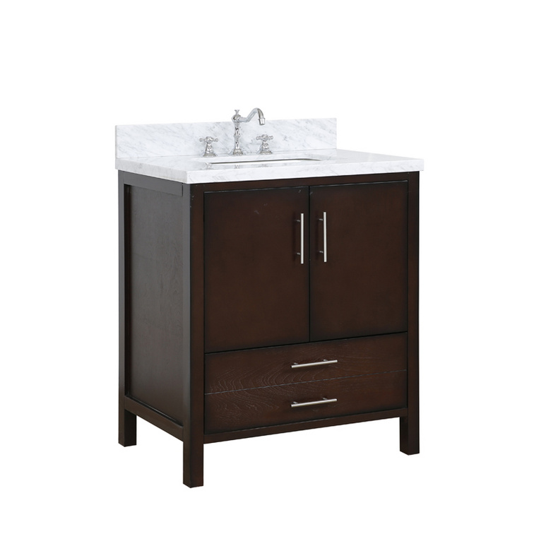 American Modern Style 30 inch Solid Wood Bathroom Vanity