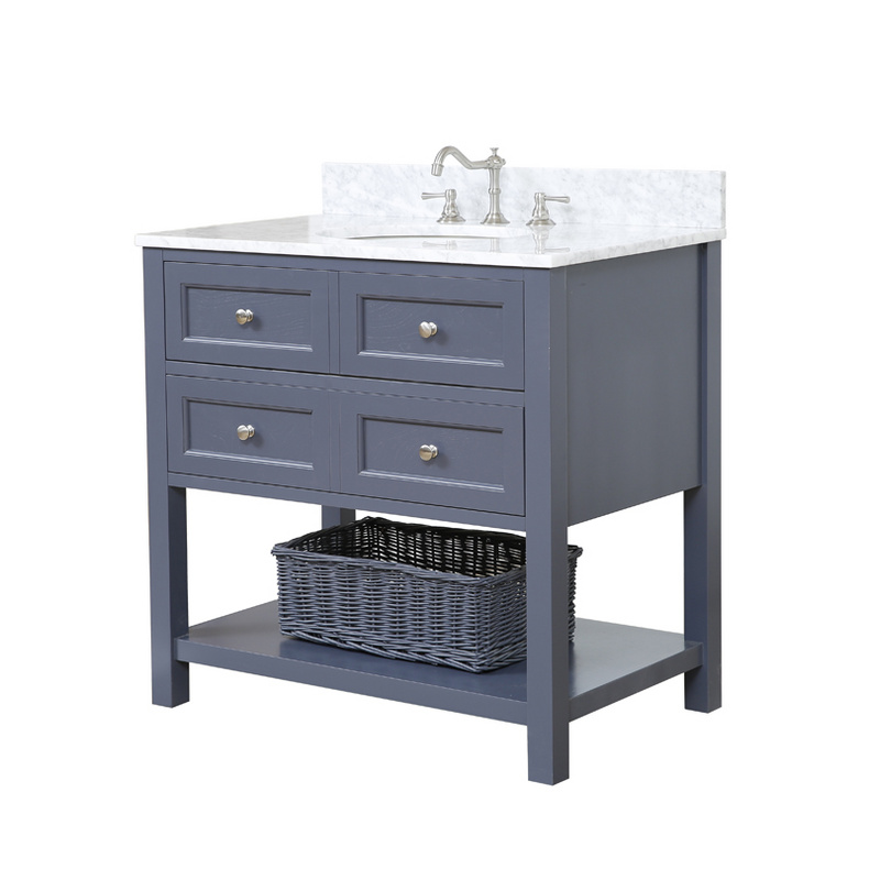 American Modern Style 30 inch Solid Wood Bathroom Vanity