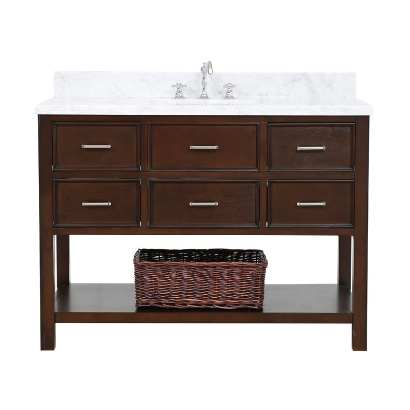 American Modern Style 48 inch Solid Wood Bathroom Vanity