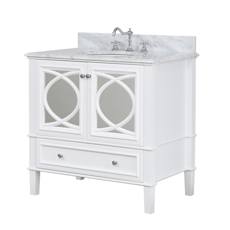 American Modern Style 36 inch Solid Wood Bathroom Vanity