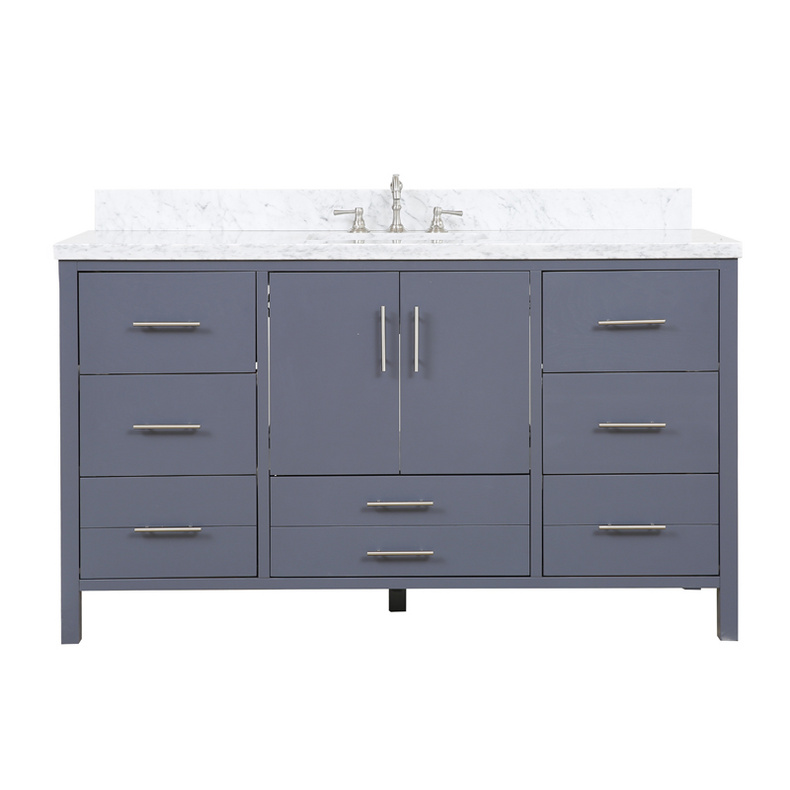 American Modern Style 60 inch Solid Wood Bathroom Vanity-Single sink