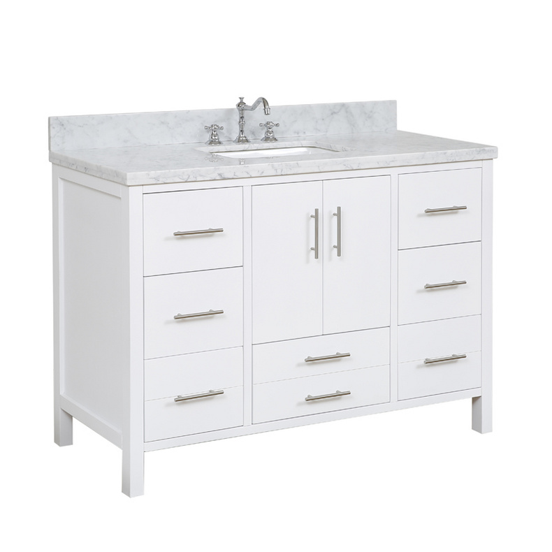 American Modern Style 48 inch Solid Wood Bathroom Vanity