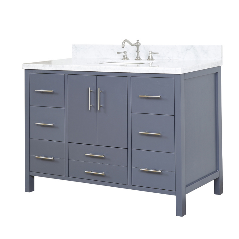 American Modern Style 48 inch Solid Wood Bathroom Vanity