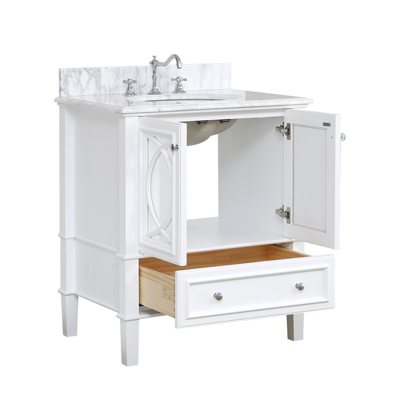 American Modern Style 30 inch Solid Wood Bathroom Vanity