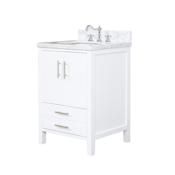 American Modern Style 24 inch Solid Wood Bathroom Vanity