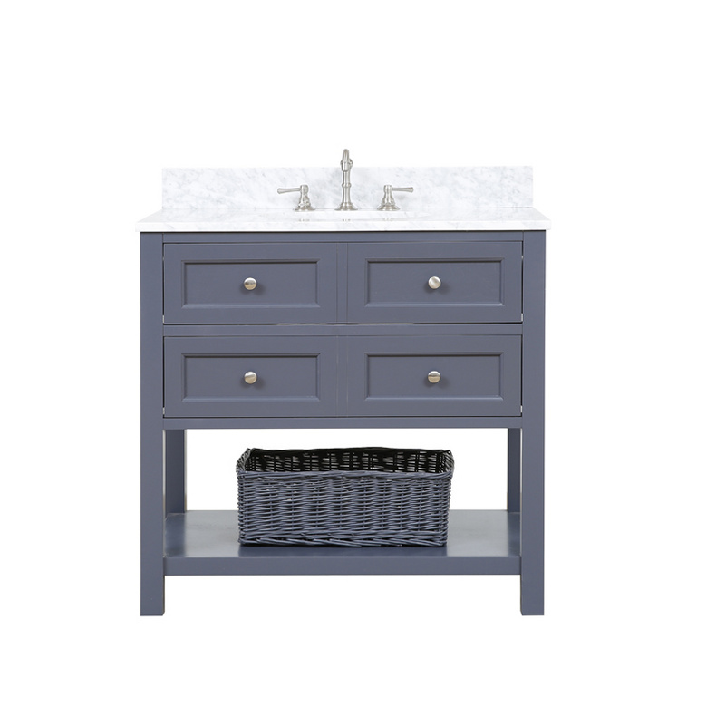 American Modern Style 30 inch Solid Wood Bathroom Vanity