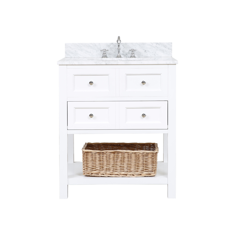American Modern Style 30 inch Solid Wood Bathroom Vanity