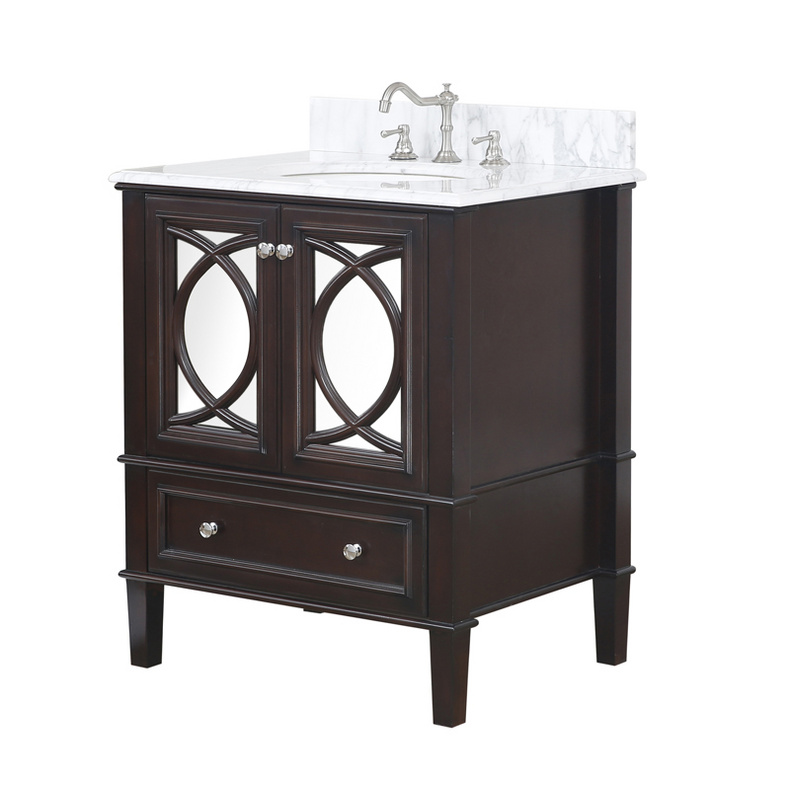 American Modern Style 30 inch Solid Wood Bathroom Vanity