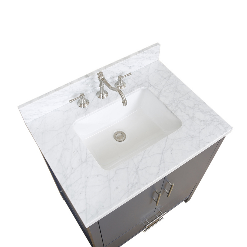 American Modern Style 30 inch Solid Wood Bathroom Vanity