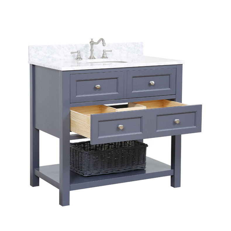 American Modern Style 30 inch Solid Wood Bathroom Vanity