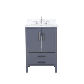 American Modern Style 24 inch Solid Wood Bathroom Vanity