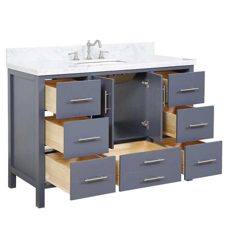 American Modern Style 48 inch Solid Wood Bathroom Vanity