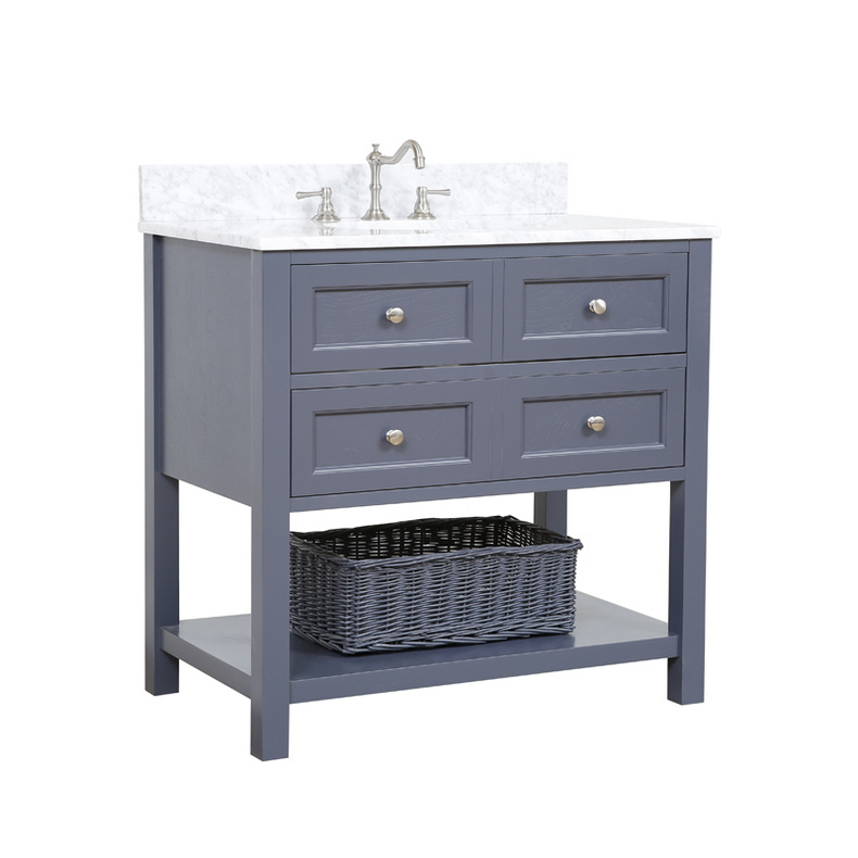 American Modern Style 30 inch Solid Wood Bathroom Vanity