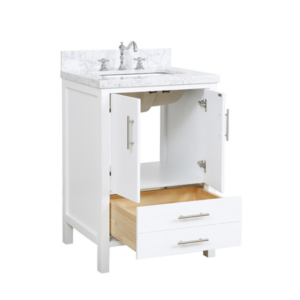 American Modern Style 24 inch Solid Wood Bathroom Vanity