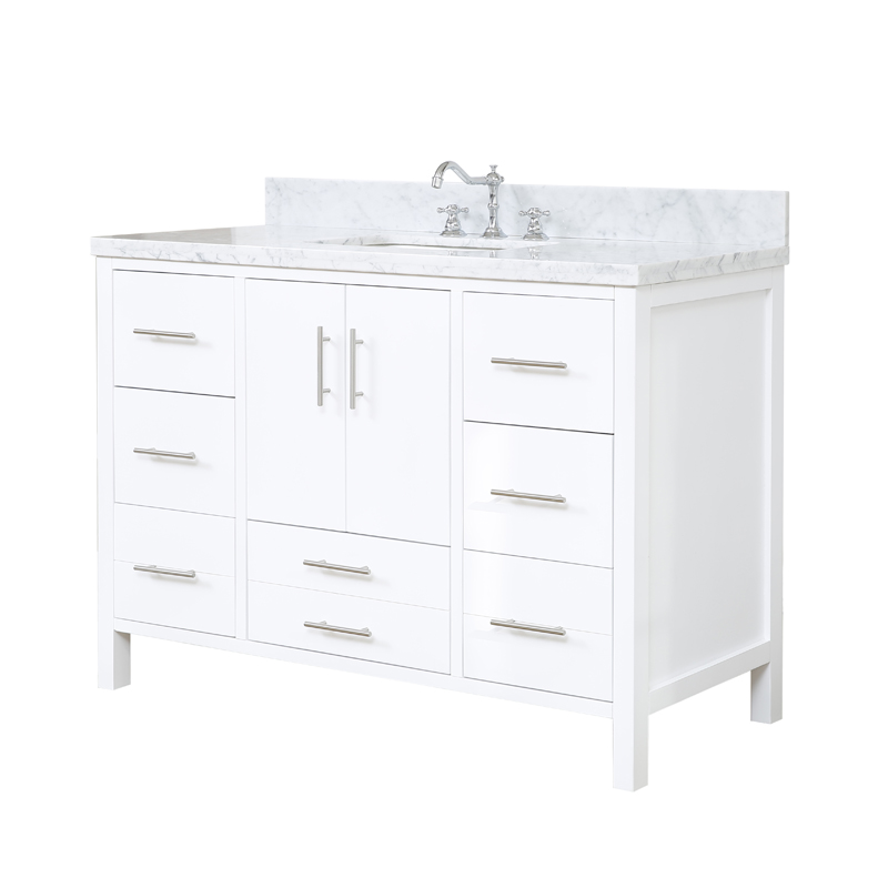 American Modern Style 48 inch Solid Wood Bathroom Vanity