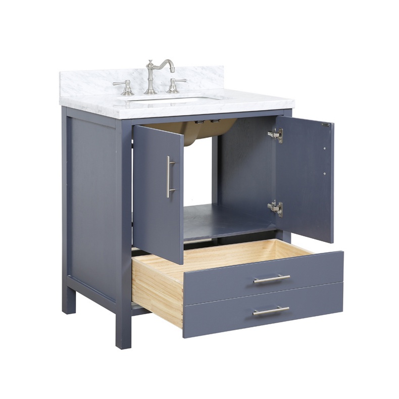 American Modern Style 30 inch Solid Wood Bathroom Vanity