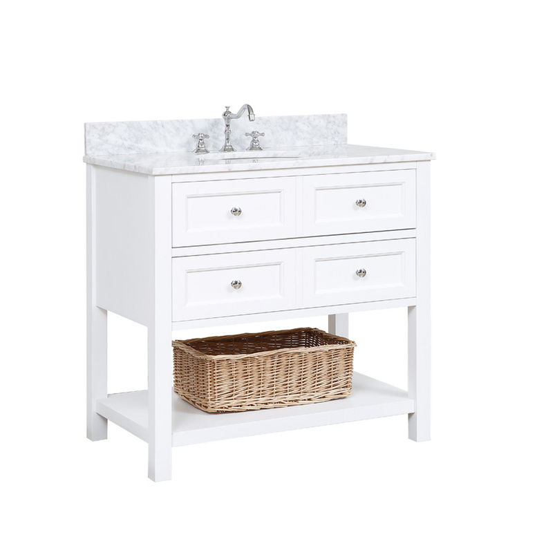 American Modern Style 30 inch Solid Wood Bathroom Vanity